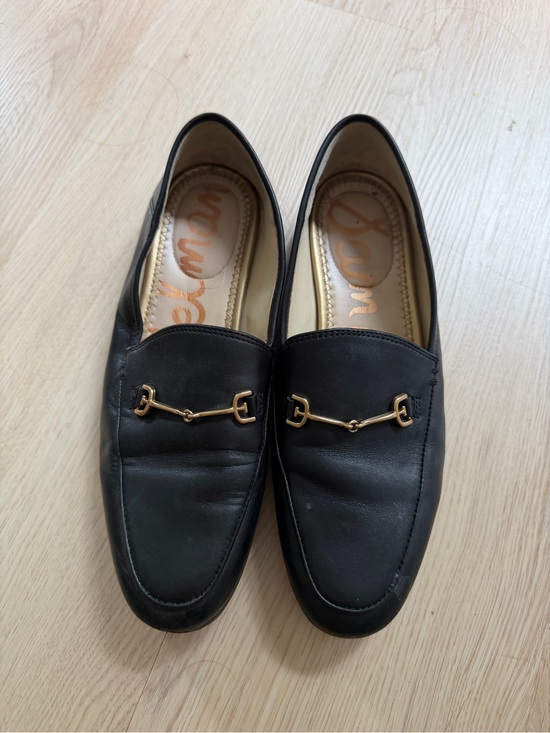 Sam Edelman Shoes - Sam Edelman Black Leather Loafers with Gold Horsebit